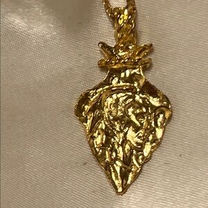 Gold Arrowhead Pendant Necklace